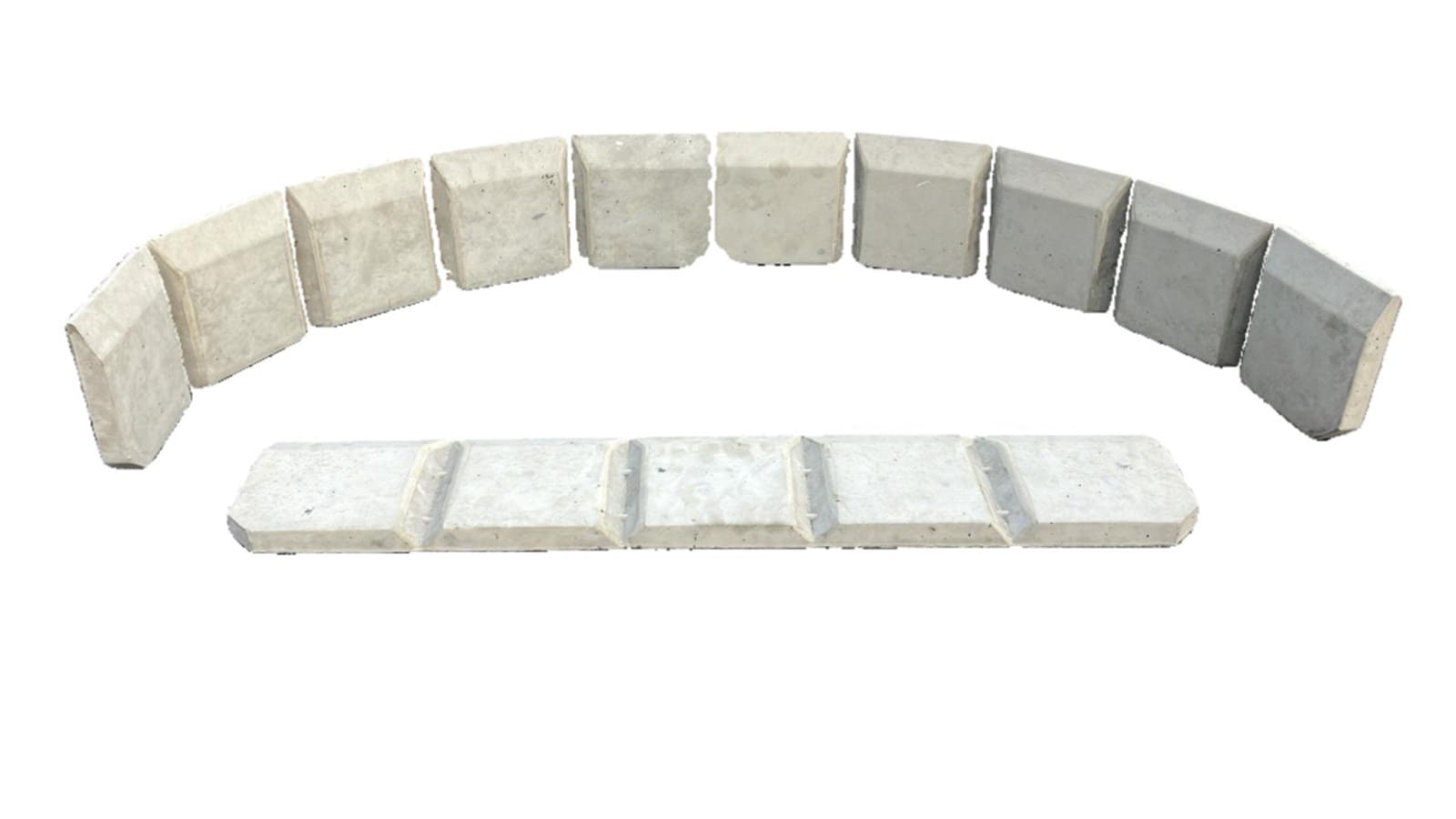 Bordure béton armé pliable 100 cm inclinée (1/2)