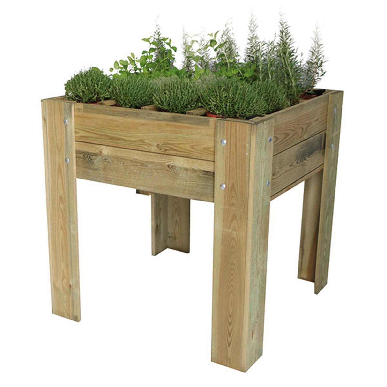 Fixa garden table in planed pine 90x90x90 cm