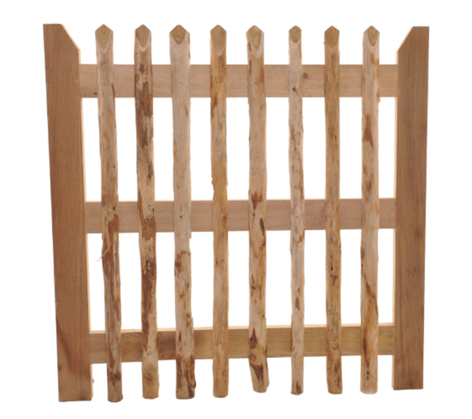 Portail en châtaignier avec cadre chêne 100cm (1/2)
