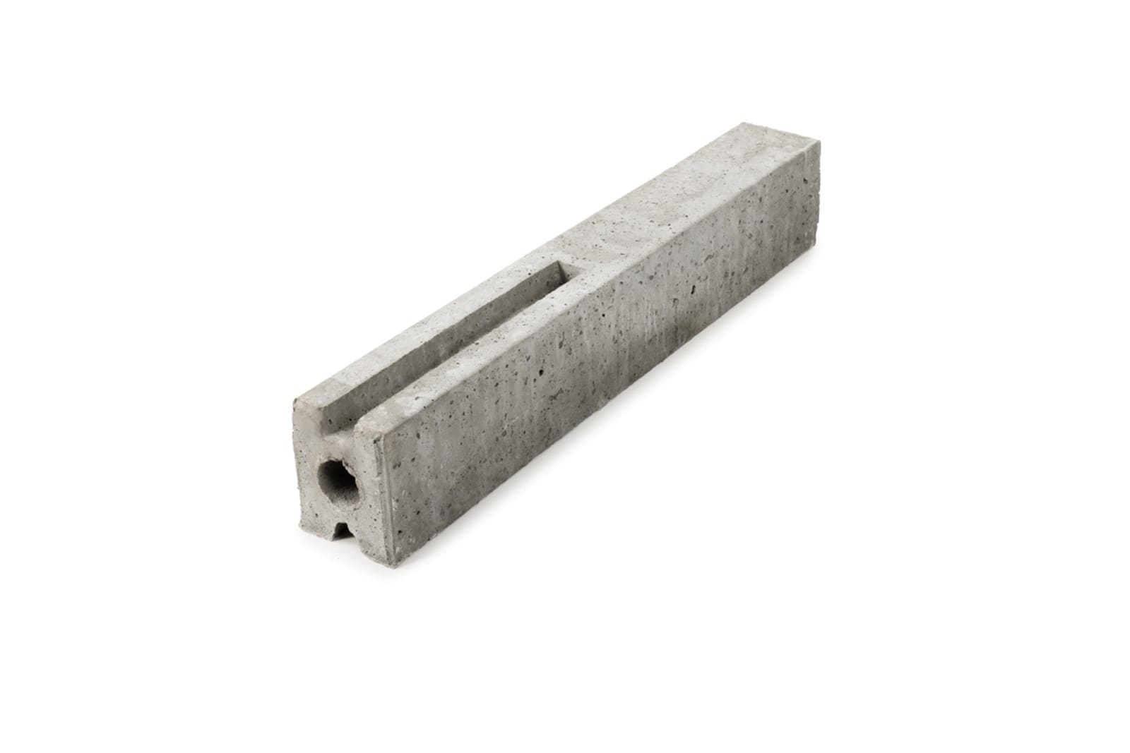 Concrete post with 40 cm groove and hole