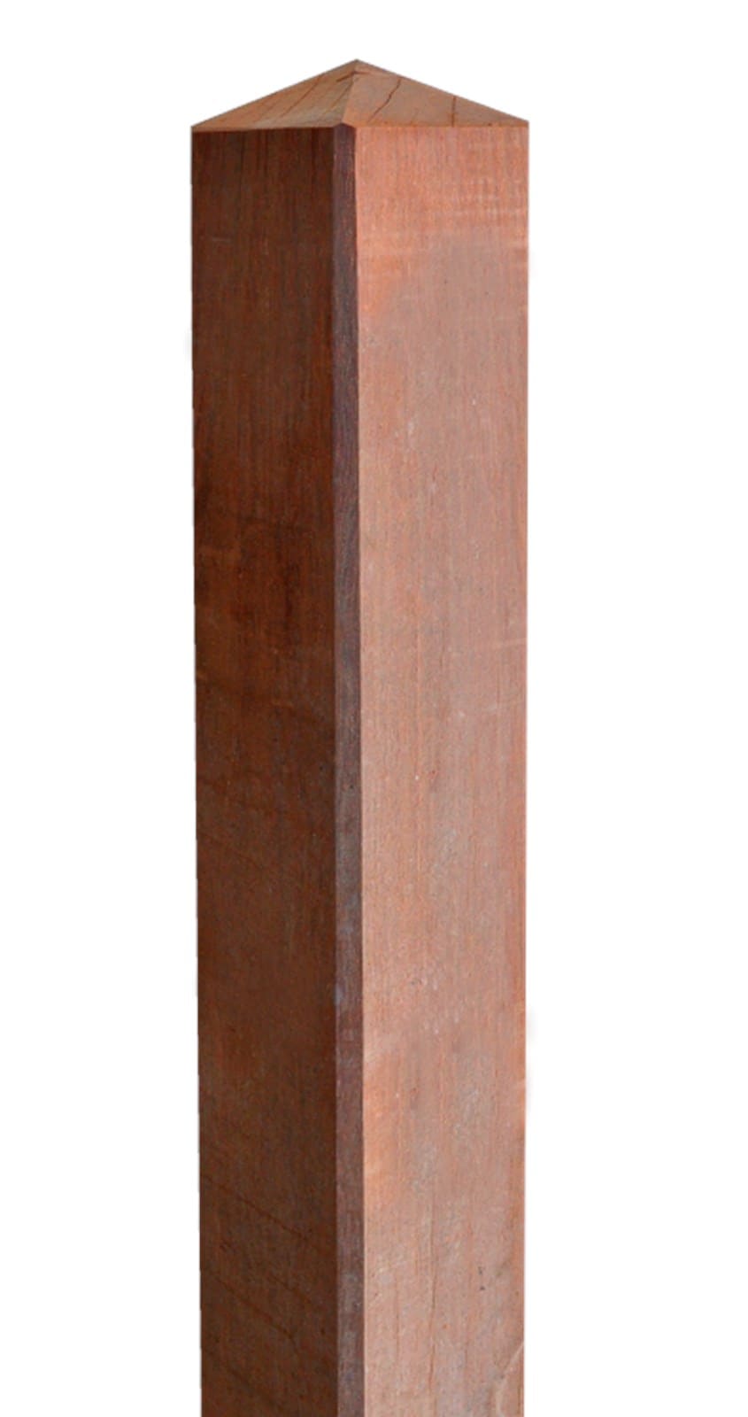 Poteau Azobé 14,5x14,5 cm tête diamant (1/2)